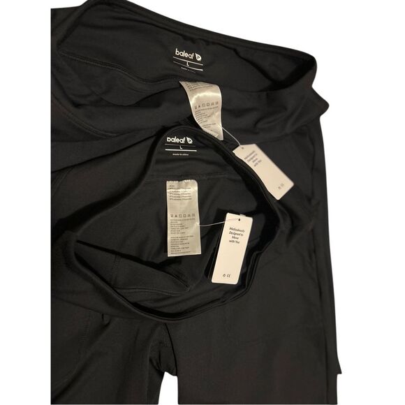 Baleaf Bundle of 2 Pair Black Women’s Activewear Bike Shorts Size L NEW - Picture 6 of 11